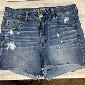 American Eagle Outfitters Distressed Blue Jean Shorts